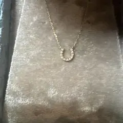 4°C k10 馬蹄　ダイヤモンドネックレス⭐︎美品