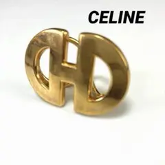 CELINE セリーヌ　ロゴ　スカーフリング ゴールドのサムネイル
