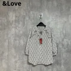 新品　&Love MasamiSatomi　フリル付きブラウス　ボウタイブラウスのサムネイル