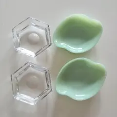 レトロ 食器セット　 クリスタル小皿　ガラス小皿