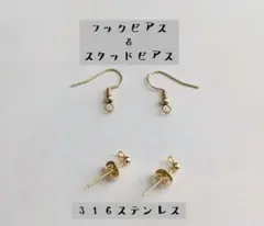 フックピアス&スタッドピアス（316ステンレス）