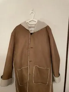 f*o様 ブラウンムートンコート ボア襟付き