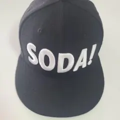 NEW ERA SODA! ベースボールキャップ ブラック 缶バッジ付き