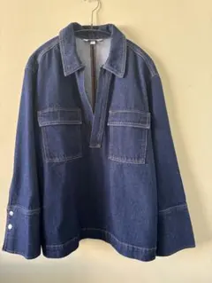 H&M EDITION ダークブルー デニムシャツ