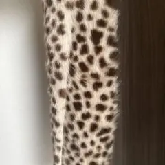 木馬　MOKUBA レオパード ファーテープ　ブラウン　タッセル