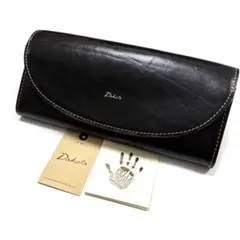 【美品】DAKOTA ダコタ リリーヴォ 七宝柄 ギャルソン長財布 ブラック 黒 Dakota（ダコタ） 長財布 かぶせ ギャルソン ボックス型小銭入れ