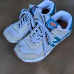 New Balance 515 ホワイト/ブルー スニーカー