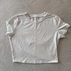 SHEIN クロップド丈 Tシャツ ホワイト Sサイズのサムネイル