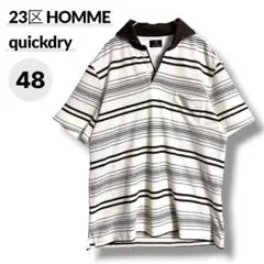 【美品】23区 HOMME quick dry メンズ 半袖ポロシャツ 48のサムネイル