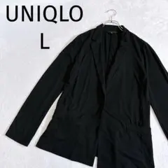 UNIQLO◆テーラードジャケット レディース Lストレッチ ブラック2262のサムネイル
