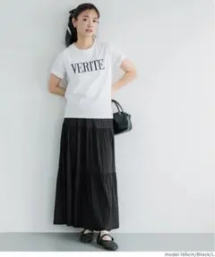 coca ティアードプリーツスカート