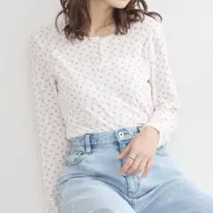 earth music&ecology アイレットジャカードタイトプ ルオーバー