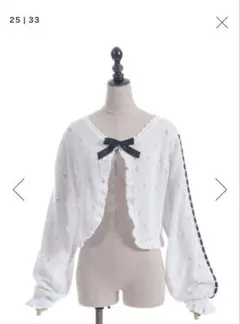 axes femme ボレロ カーディガン ホワイトのサムネイル
