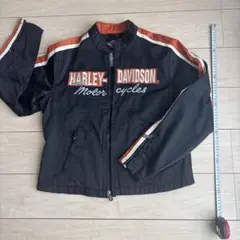 HARLEY-DAVIDSON バイカージャケット ブラック/オレンジ　Lサイズ