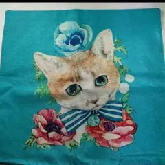猫 クッションカバー 花柄 フラワー ねこ ネコ リバティ 北欧 座布団
