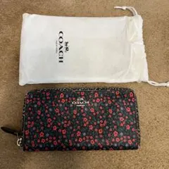 COACH 花柄 長財布 保存袋付き