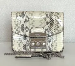 【美品・レア】FURLA フルラ メトロポリスパイソンチェーンショルダーバッグ