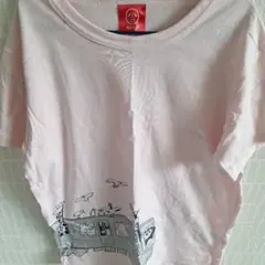 OJICO 半袖Tシャツ 動物 電車柄 ピンク　Mのサムネイル