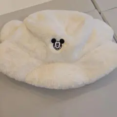 ミッキー　バケットハット　バケハ　耳付きホワイト帽子　ディズニーリゾート　白