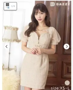 Dazzy ツィード柄ドレス