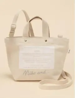 【新品】レア☆ニコアンド ロゴ トートバッグ ショルダーバッグ オフホワイト