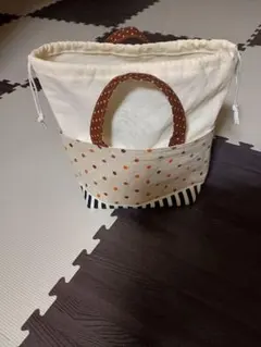 ハンドメイド　　　　　　　巾着トートバッグ