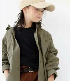 アンティカ キッズ ビッグシルエットシャツジャケット 130cm