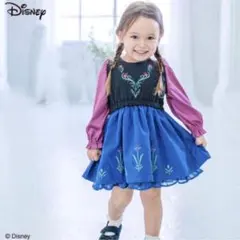 【新品タグ付】しまむら kaho コラボ アナと雪の女王 アナ ワンピース 90