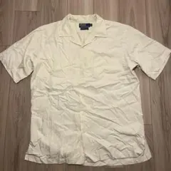 90s ポロラルフローレン CALDWELL オープンカラー 半袖 M シルク