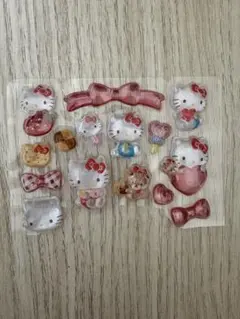 ボンボンドロップシール　ハローキティ　赤　おすそわけ