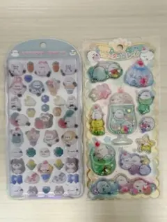 国内正規品★２枚セット　シマエナガ　コットンパフィー　キラリンウォーターシール