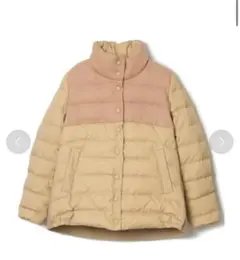 MILKFED. ダウンジャケット ベージュ/ピンク