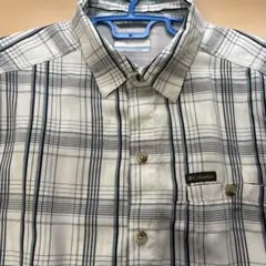 Columbia チェックシャツ メンズM 半袖 アウトドア 古着 キャンプ