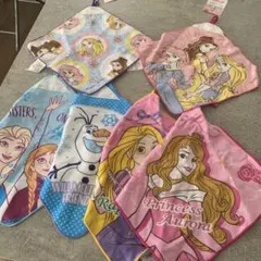 ディズニープリンセス ループ付タオル 6枚セット