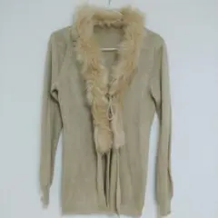 ファー　ニット　カーディガン