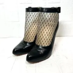 クリスチャンルブタン　レース　メッシュ　ブーティ　パンプス　23cm