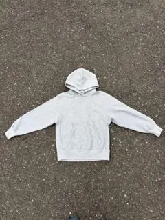 GUグレー フード付きパーカー