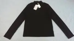 【新品タグ付】黒のハイネック長袖Tシャツ Mサイズ