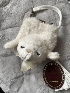 【未使用】小物入れ ポーチ ふわふわ レトロ ひつじ ガラケーポーチ