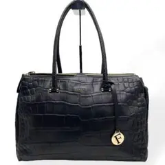 未使用級　FURLA　フルラ　クロコ型押し　２way　ハンドバッグ FURLA - FURLA クロコ型押しハンドバッグの通販 by RB's shop