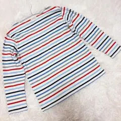 Right-on バッグナンバー　ボーダー Tシャツ　トップス　長袖　綿100