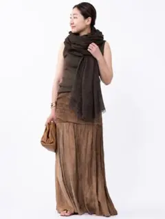 ブラウン ロングスカート