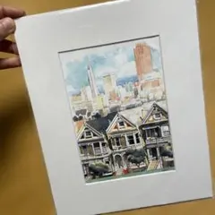 サンフランシスコ 水彩画プリント