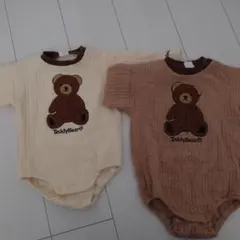 くま　ロンパースセット