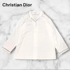 希少✨クリスチャン ディオール ヴィンテージ シャツ 長袖 シルク CDロゴ M