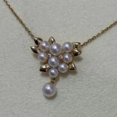 田崎真珠 タサキ TASAKI K18 ベビーパール ダイヤ ペンダントトップ