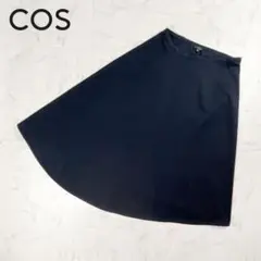 美品 COS アシンメトリースカート 大きいサイズ 黒 サイズ44*CD301