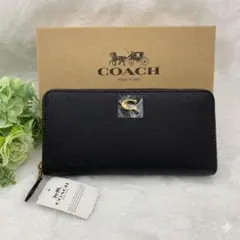 COACH ブラック長財布cj884アウトレット品 - メルカリ
