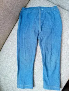 UNIQLO ベビー レギンスパンツ 90cm 青 デニム風 男女兼用