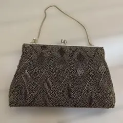 和装用ビーズバッグ ブラウン系